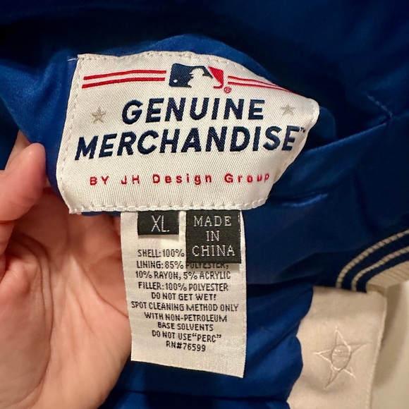 MLB Genuine Merchandise Reversible Los Angeles Dodgers Varsity Jacket NWOT - Picture 13 of 14